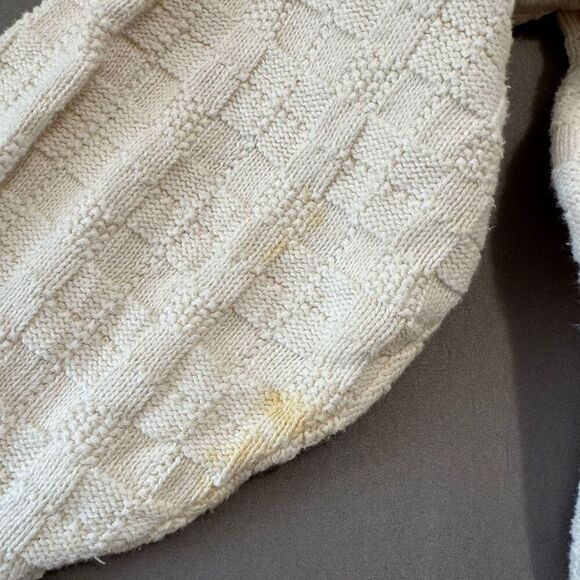 Lake Harmony Men’s Round Neck Square Knit Sweater Size XL 100% Cotton - Picture 4 of 11